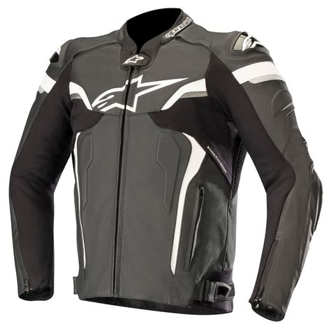 External alpinestars pu shoulder and elbow protection offer additional abrasion. Alpinestars Celer v2 leather jacket Black / White ...