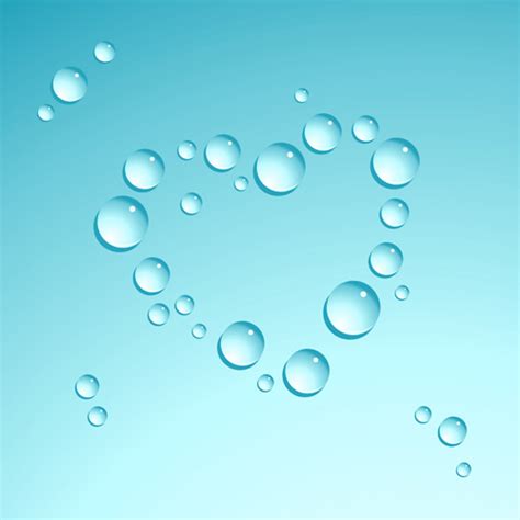 Water Drop With Heart Shape Vector Free Download