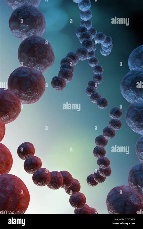 Strep Throat Also Known As Streptococcus Pneumonia Bacteria In Mouth 3d