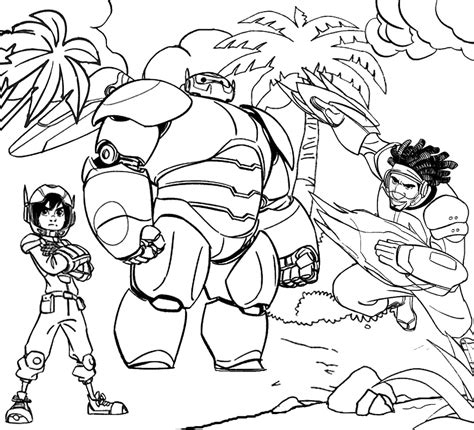 The main character called hiro hamada is a fourteen year old genius. Big Hero 6 Coloring Pages