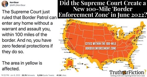 Supreme Court Border Patrol 100 Miles Truth Or Fiction