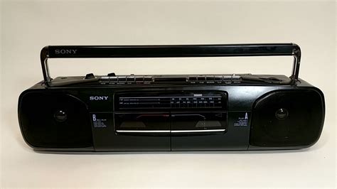 Vintage Sony Boombox Am Fm Radio Dual Cassette High Speed Pinehog Com Boombox Radio