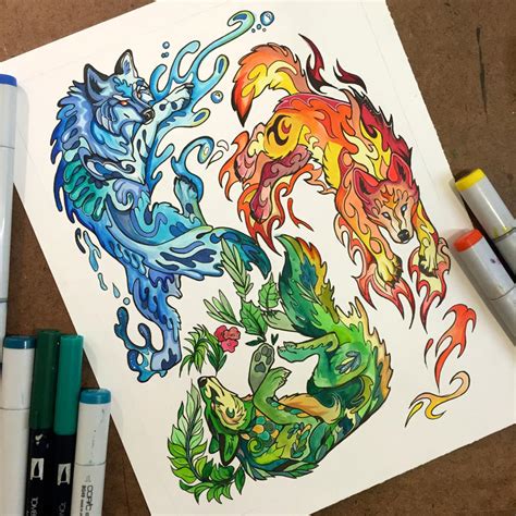 310 Elemental Wolves By Lucky978 On Deviantart