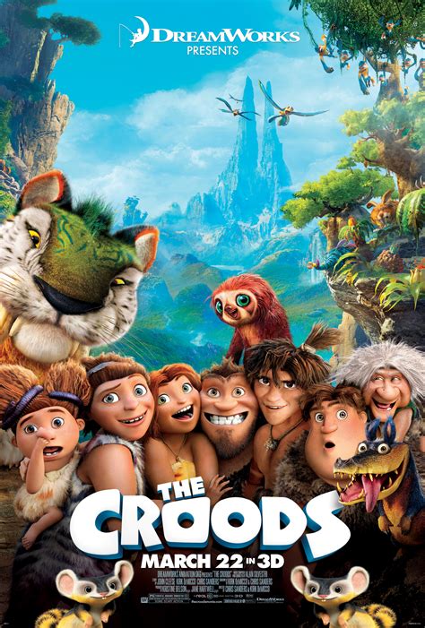 The croods are the world's very first prehistoric family goes on a road trip to an uncharted and fantastical world. The Croods Posters Evoke Family-Friendly Fun