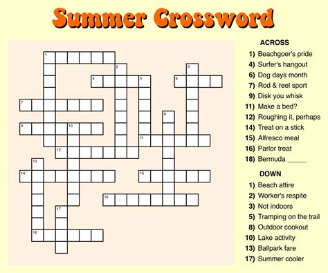 10 Best Large Print Easy Crossword Puzzles Printable