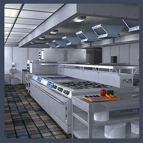 Functional modern commercial kitchen layout design. commercial kitchen max