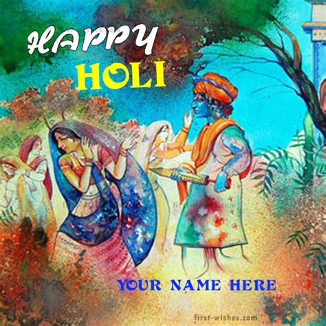 On the auspicious occasion of holi, may god shower his blessings on you. Happy Holi Wishes Image Why Holi India Krishna | First Wishes