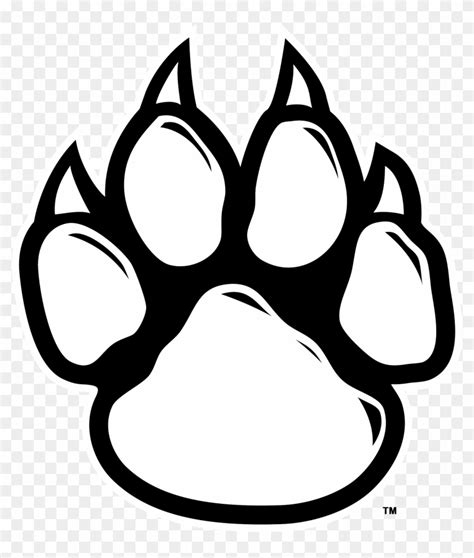 Panther Clipart Cat Claw Paw Print Outline Transparent Free