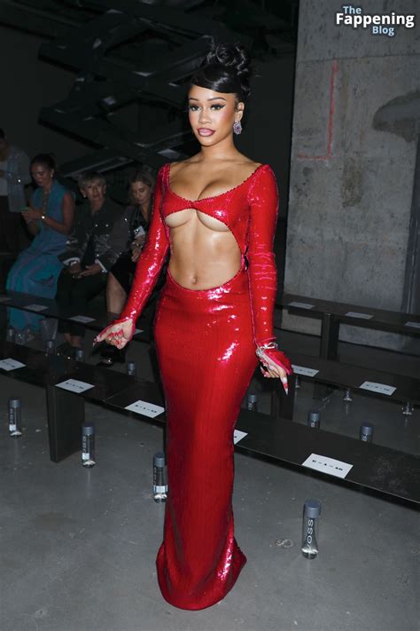 Saweetie Flaunts Her Big Boobs At The La Quan Smith Fashion Show Photos OnlyFans Leaked Nudes