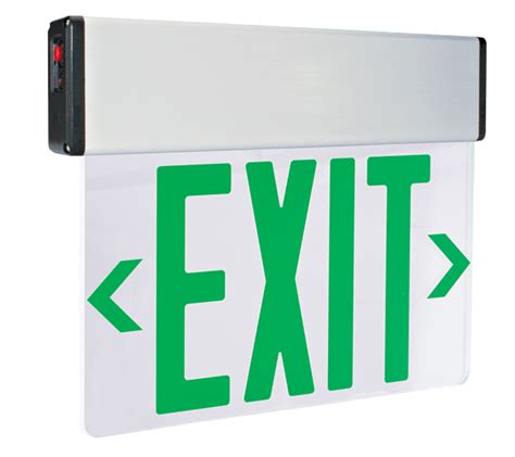 Led Edge Lit Exit Sign Elco Lighting