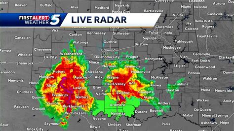 Live Radar Tracking Storms Moving Across Oklahoma