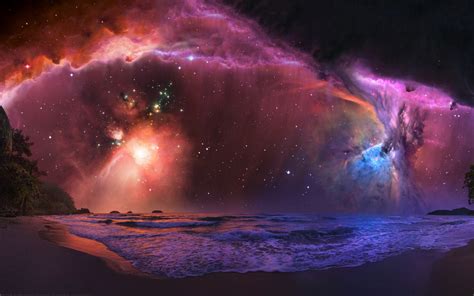 Colorful Beach Nebula Wallpapers 1680x1050 458190
