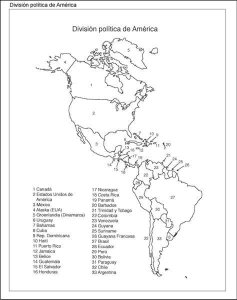 Mapa De America Con Capitales Para Imprimir