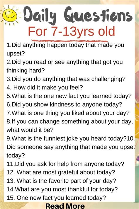 50 Fun And Creative Open Ended Questions For Kids Counseling Kids