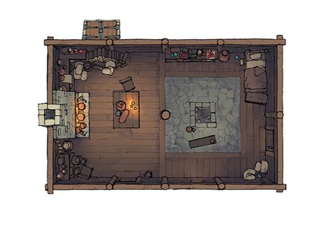 The Sinister Cabin Fantasy Battle Map By Minute Tabletop