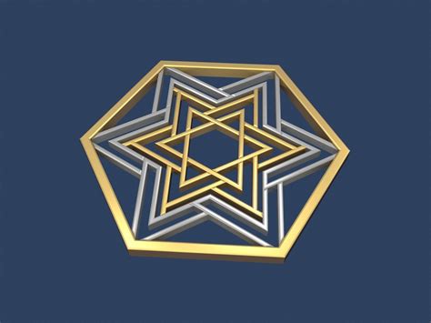 Star Of David Hexagon 3d Model Cgtrader