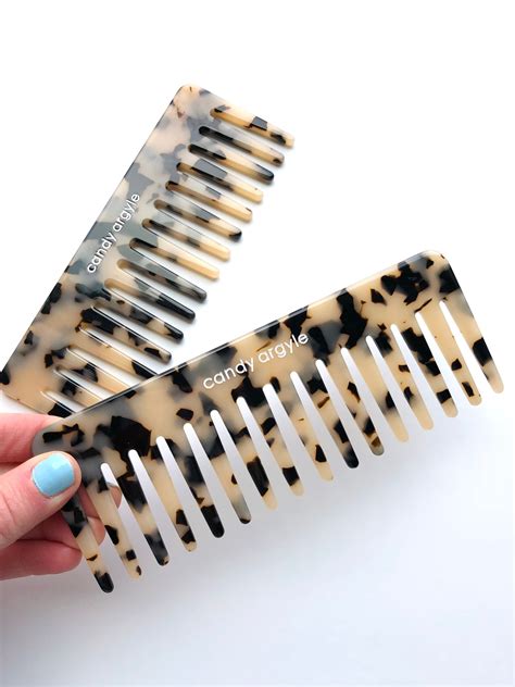 Wide Tooth Comb Tortoise Shell Comb Hair Comb Acetate Etsy