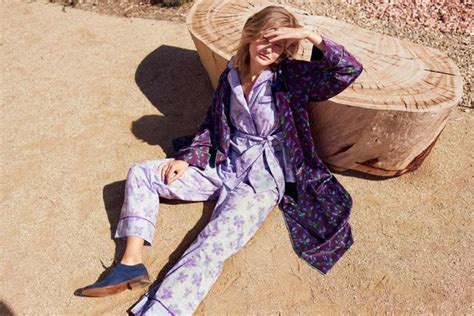 Stevie Howell Cotton Pajamas And Long Silk Robe Spring Loungewear Somerset Collection Lounge