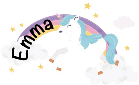 Customizable Unicorn Rainbow Illustration Sticker Tenstickers