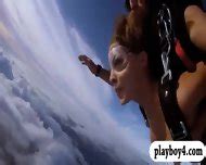 Three Huge Boobs Babes Skydiving Naked From Feet