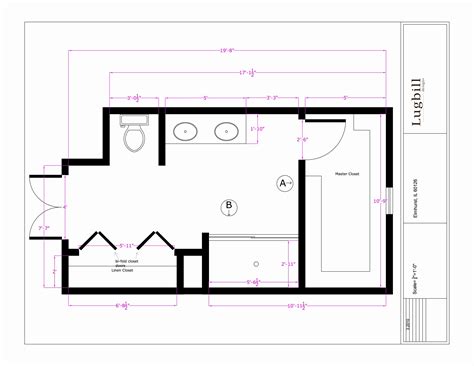 Master Bathroom Layout With Dimensions Bath Floor Plan With A 9x14
