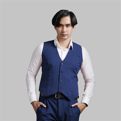 GOLDY OUTFIT - Vest / Rompi Formal Pria - Rompi Biru Dongker - Rompi