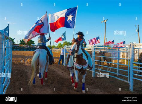 Rodeo entertainment The Lone Star Cowgirls showing pride and patriotism