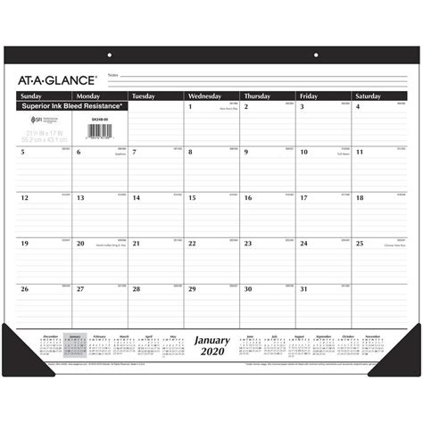 Best At A Glance Monthly Desk Calendar Tech Review