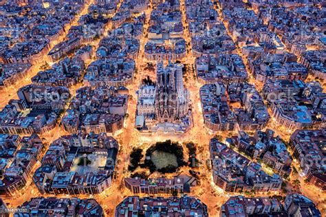 Barcelona Aerial View From The High Stock Photo - Download ...