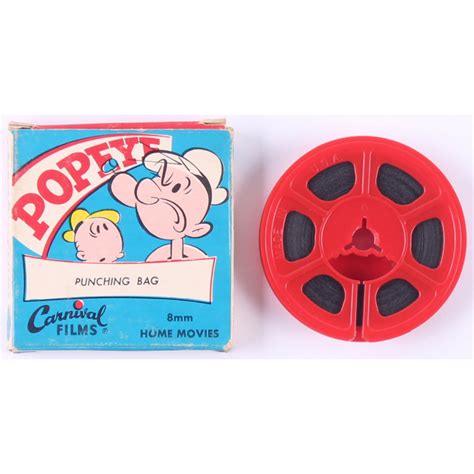 Vintage Popeye Punching Bag 8mm Film Reel With Original Box