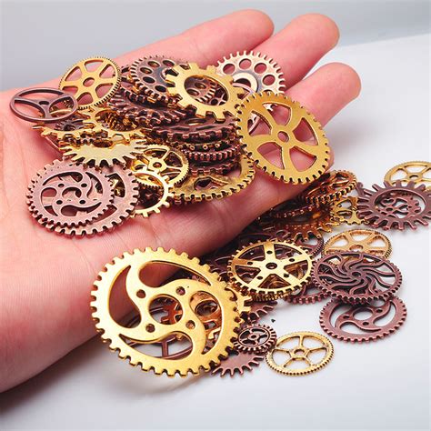 Vintage Metal Mixed Gears Charms For Jewelry Making Diy Steampunk Gear