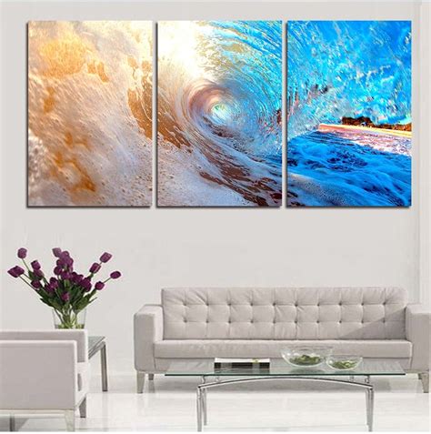 Find a wide selection of canvas wall art at great value on athome.com, and buy them at your local at home store. 3 Plane Abstract Sea Wave Modern Home Decor Wall Art ...