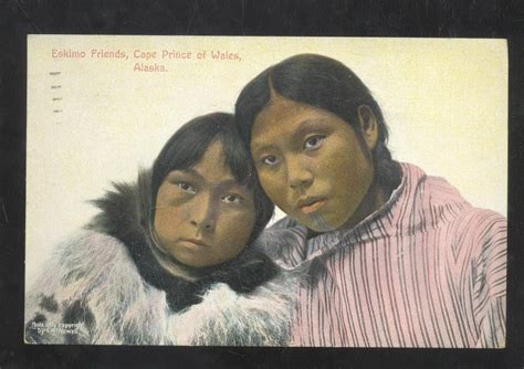 cape prince of wales alaska eskimo friends native americans old postcard europe united