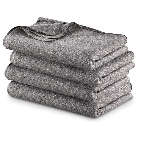 Fire Resistant Wool Blanket Warm Grey 62 X 80