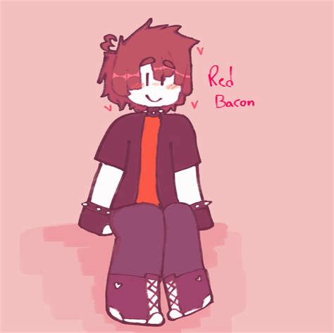 Red Bacon Roblox Animation Cute Drawings Bacon Art