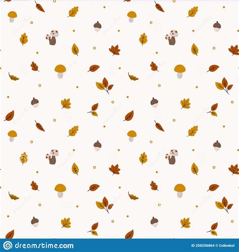 Autumn Leaves Seamless Pattern Stock Vector Illustration Of