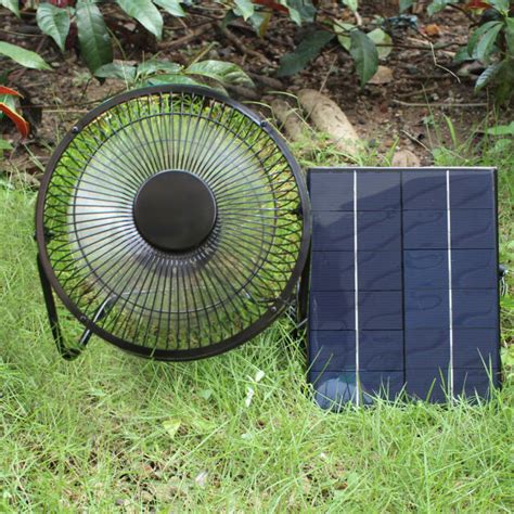 10 Mini Ventilator By 5w Solar Panel Fan For Car Greenhouse Garden