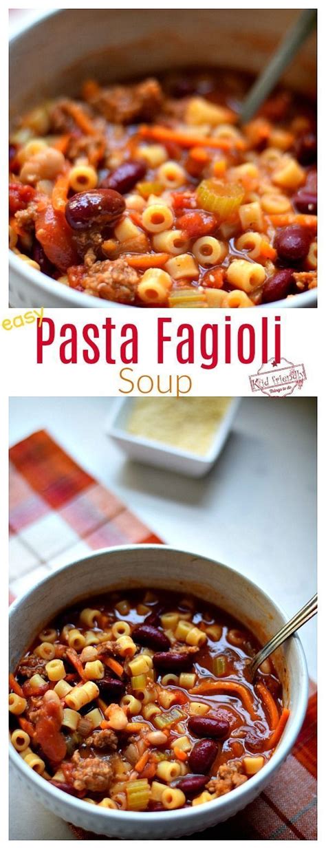 The pasta e fagioli soup from the olive garden is always one of our favorites. Olive Garden's Pasta Fagioli - A Copycat Recipe - Kid ...