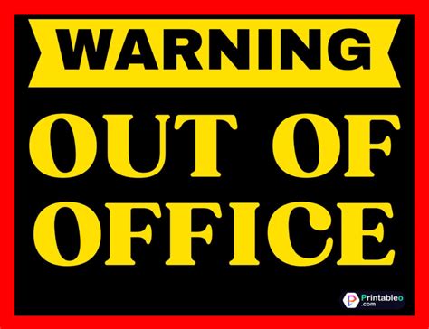 20 Out Of Office Sign Download Printable Pdfs