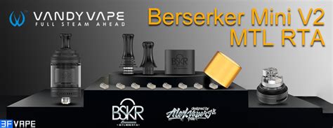 Real Mtl Vandy Vape Berserker Mini V2 Mtl Rta 22mm Vapeto