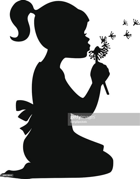 Girl Blowing Dandelion High Res Vector Graphic Getty Images