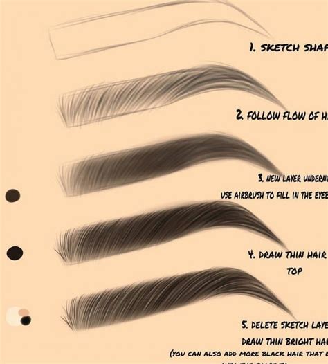 Step By Step On How To Draw Eyebrows At Drawing Tutorials