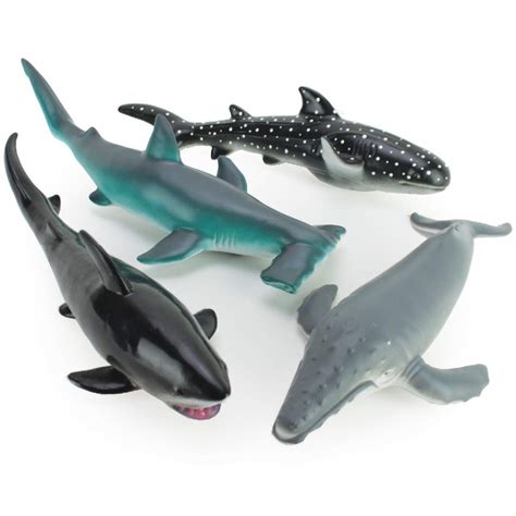 Buy Boley 4 Piece Soft Whale And Shark Figure Toys Realistic Humpback