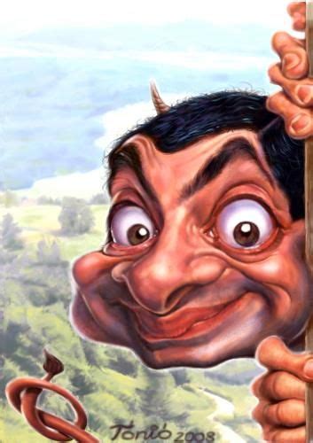 Funny Cartoon Face Of Mr Bean Funny Face Drawings Caricature