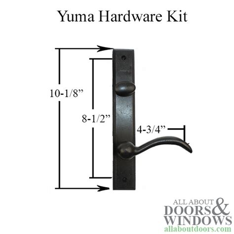 Hardware Kit Double Door Yuma Active Passive Distressed Bronze