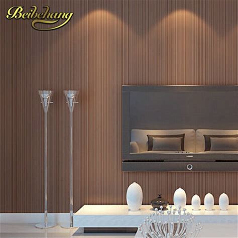 Beibehang Modern Minimalist Style Wall Paper Striped Solid Color Non