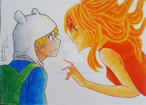 Finn And Flame Princess By Adrianol Drawings On Deviantart