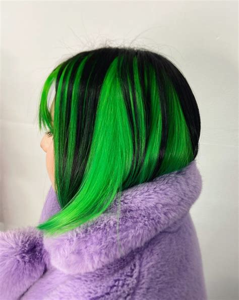 Unique Hair Colors How To Get Half Green Half Black Hair