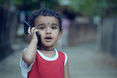 Boy, calling, cellphone, child, fun, kid, mobile, phone, smartphone, HD