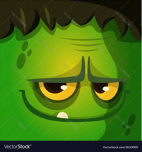 Cartoon Halloween Zombie Avatar Royalty Free Vector Image